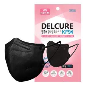 델큐어 황사마스크 새부리형 블랙 대형 KF94 50매