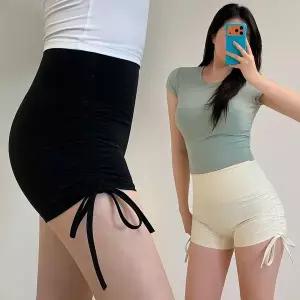 이지업숏팬츠 셔링 요가 반바지 운동복 폴댄스 숏츠 흐 운동복