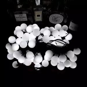 (100구 검정선 백색) LED 앵두 전구 점멸전원코드포함/장식용/조명/줄조명/엘이디/줄LED/트리/줄전구/파티