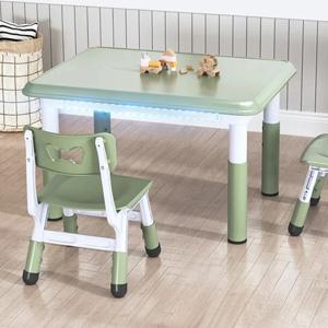 높이 조절이 가능한 어린이 학습 테이블 및 의자 세트 보관 교육 독서 및 게임 가구가 포함된 내구성 있는 활동 책상