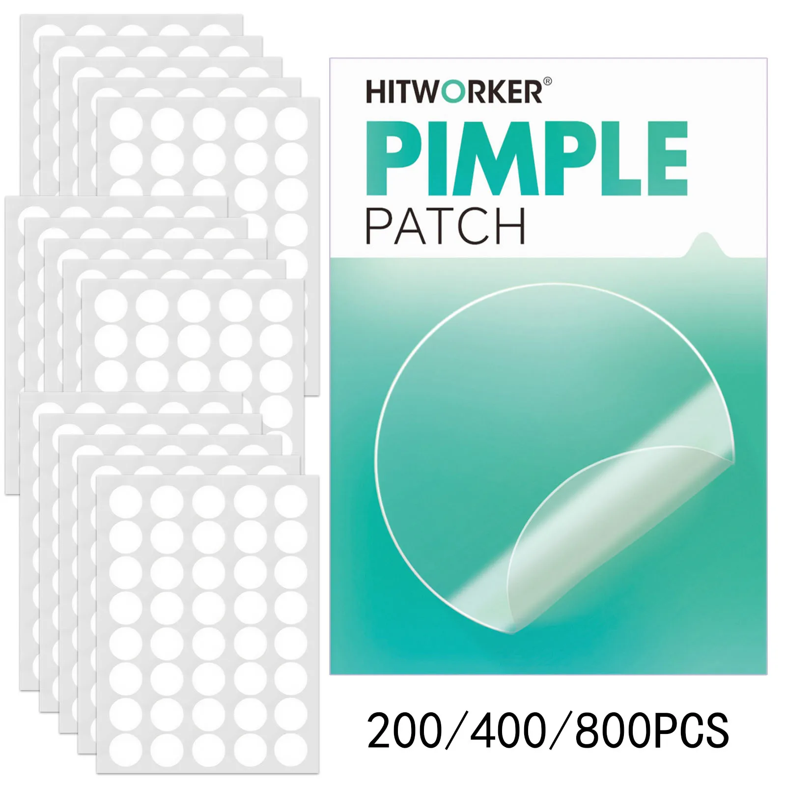 모든 피부 타입에 적합한 투명 방수 하이드로콜로이드 여드름 패치, 페이셜 클렌징 케어 에센스 도구 액세서리