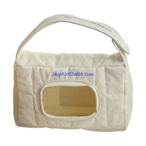 77HD 유모차 주최자를위한 소형 재사용 가능한 아기 물티슈 홀더 핸들 로프 디자인이있는 휴대용 티슈 케이스 상자