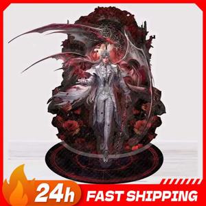 러브 앤 딥 스페이스 주변기기 실루스 피규어 아크릴 이중 삽입 스탠드 실루스 실버 윙 레퀴엠 시리즈 스탠딩 플레이트 장난감