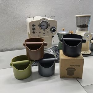 1pc 미니 흡수성 에스프레소 노크 박스 가정용 스트레이트 입 ABS 플라스틱 커피 노크 슬래그 버킷