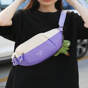 스포티한 남성용 소형 크로스백 야외 캠핑 캐주얼 나일론 소재 지퍼 잠금 무지 다양한 상황에 활용 가능