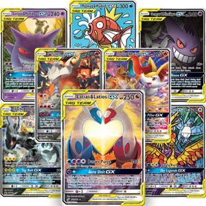 PKM 태그 팀 TCG GX 40장 시리즈 세트 프로시즈 고품질 레플리카 서포터 카드 취미 수집용 카드 영어판