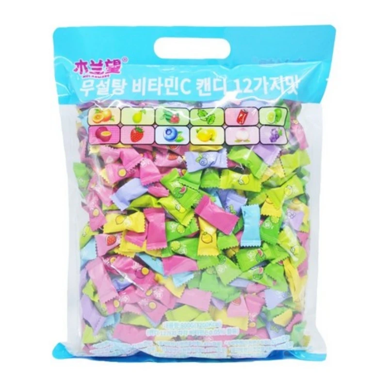 무란왕 무설탕 12가지맛 비타민C 민트 미니 캔디 800g