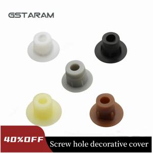 200PCS 플라스틱 구멍 플러그 가구 미화 고무 캡 플러그 액세서리 나사 구멍 장식 커버 5mm 구멍 플러그