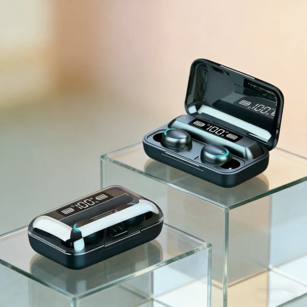 다기능 F9 블루투스 헤드셋 모든 스마트폰용 핸즈프리 터치 방수 9D 스테레오 베이스 스포츠 헤드셋