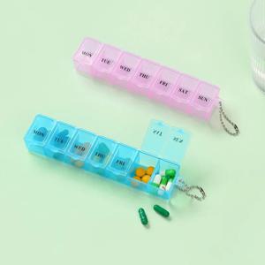 미니 알약 케이스 박스 정리함 7일 약통 주간 약 보관함 비타민, 어유 보관용 정리함