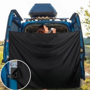 캠핑카 바른 도어 프라이버시 커튼 커버 (후크 포함) 야외 샤워 커튼 순면 햇빛 가리개 블라인드 커버 차량용 스타일링