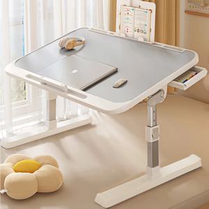 노트북 책상 접이식 침대 테이블 조정 가능한 컴퓨터 책상 사무실 책상 어린이 학습 책상 침실 거실 책상 조절 가능