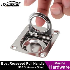1, 2, 4개 스테인리스 스틸 316 잠금식 풀링 매립형 풀 핸들 65x55mm 로커 플러시 리프트 링 (해양 보트/요트용)