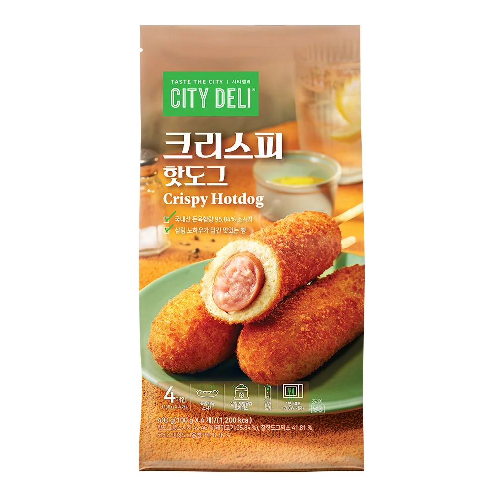 삼립 시티델리 크리스피 핫도그 400g