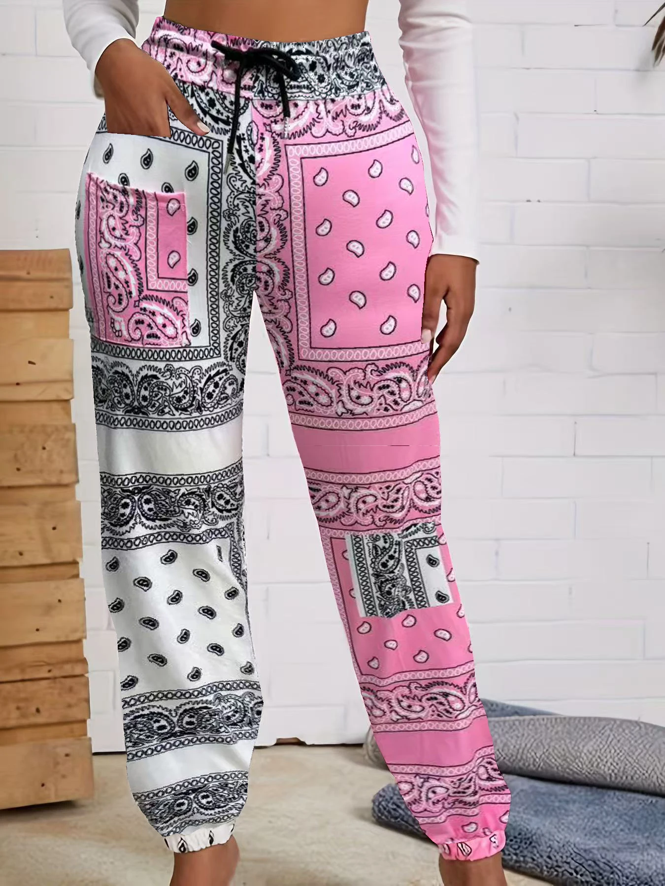 유럽과 미국에서 온 플러스 사이즈 신상 가을 겨울 여성용 풀아웃 팬츠