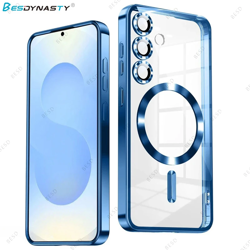 삼성 갤럭시 S26 S25 FE S24 S23 울트라 A56 A36 A26 A55 A54 A17 A07 A16 A35 A15 A14 A05용 맥세이프 마그네틱 케이스 도금