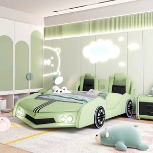 어린이 원목 자동차 침대 남아용 싱글 1.5 크리에이티브 수납형 가드레일 포함 만화 소녀 스포츠카 침대