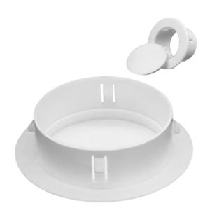 에어컨 구멍용 플라스틱 벽 환기구 커버, 40-150mm 원형 메쉬 보호기, 실내외 사용을 위한 간편한 설치, 흰색