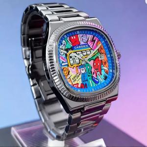 남성용 사각 레트로 시계, 명품 브랜드 정품 선물, 2025년 신제품 스테인리스 스틸 스트랩 방수 쿼츠 시계