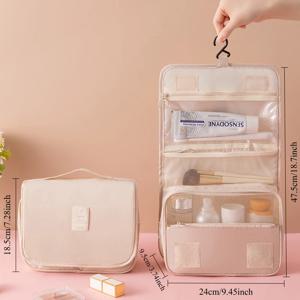 여행용 메이크업 가방 방수 세면도구 정리함 고품질 여성용 네세르 욕실용 후크 세면 파우치 후크 메이크업 보관 가방