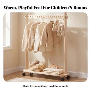 집 모양 옷걸이, 자립형 어린이 가구, 어린이 접근 가능 높이, 어린이, 유아용 간편 조립