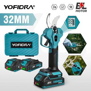 요피드라 32mm 브러시리스 전동 전지가위 2단 무선 가위 나무 가지 정원 도구 마키타 21V 배터리 핀용