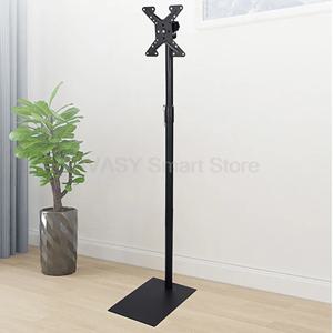 회전식 TV 바닥 스탠드 32-65인치 스크린 360용 드릴링 없음 모바일 베이스 °   회전식 틱톡 라이브 모니터 홀더 높이 조절 가능