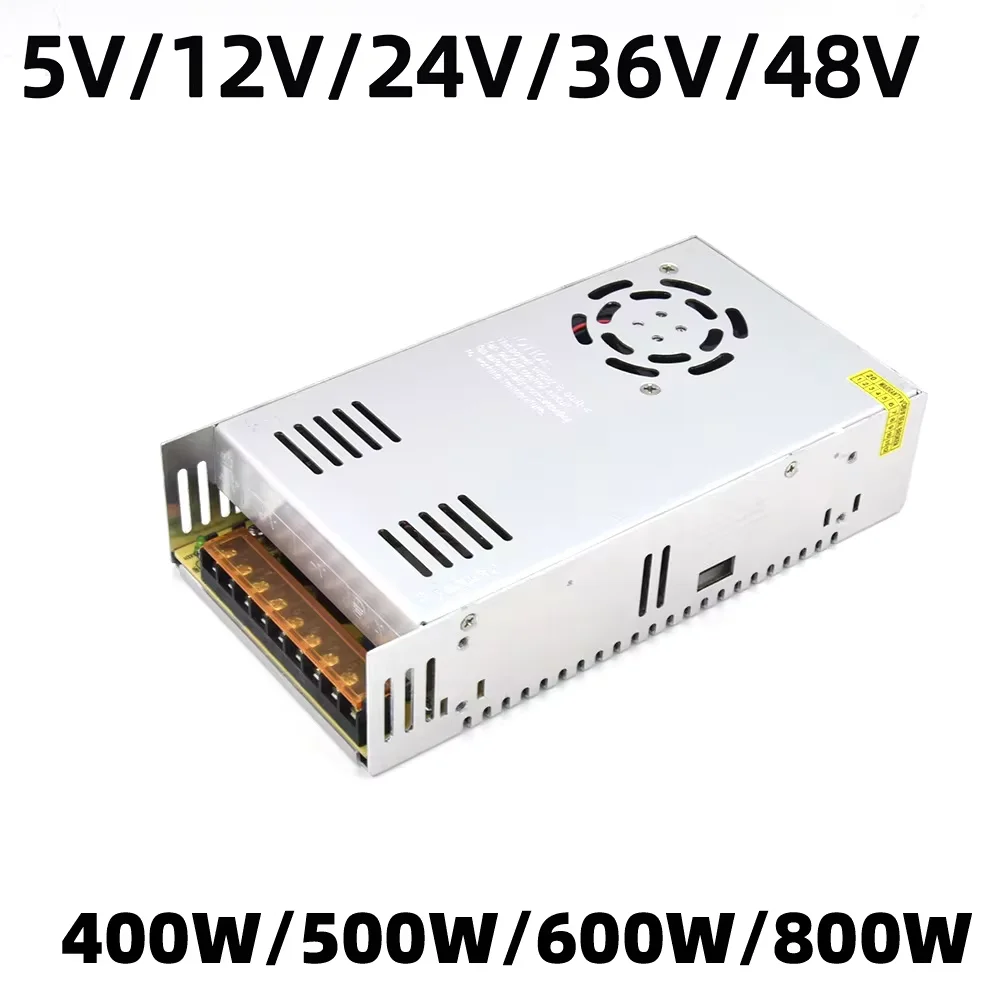 400W 500W 600W 800W 스위칭 전원 공급 장치 라이트 트랜스포머 AC 110V 220V에서 DC 5V 12V 24V 36V 48V 전원 공급 소스 LED용