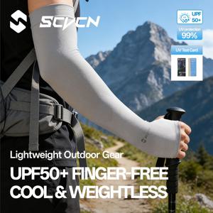SCVCN 핫 UPF50+ 자외선 차단 슬리브 남녀 야외 사이클링 쿨링 원단 슬리브 하이킹 낚시 러닝 바이킹