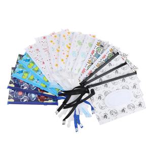 1PC 스냅 스트랩이 있는 휴대용 EVA 물티슈 가방 물티슈 상자 물티슈 용기 청소 물티슈 케이스