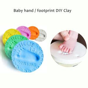 아기 손바닥 슬라임 유아용 소프트 모델링 클레이 공기 건조 놀이 라이트 클레이 장난감 신생아 발자국 인쇄 키트 DIY 기념품 선물