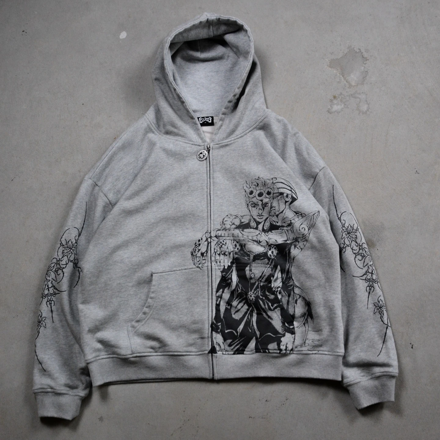 하라주쿠 죠죠의 기묘한 모험 집업 후드티 오버사이즈 남녀공용 지퍼 후드티 힙합 커플 Y2K 스트릿 스웨트셔츠