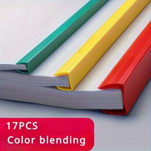 17개 A4 파일 풀바 클립, 레버 클립, 스트립 바인더, 휴대용 A4 바인더, 보고서 및 사무실용 다채로운 문서 클립