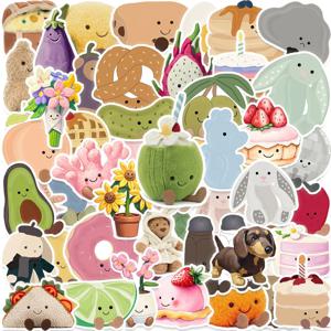 50Pcs 귀여운 카와이 과일 스티커 땅콩 인형 DIY 스티커 Scrapbooking 전화 수하물 스케이트 보드 방수 낙서 데칼