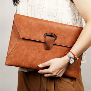 빈티지 브라운 A4 파일 폴더 오거나이저 바인더형 포트폴리오 자석 스냅 클로저 2포켓 문서 바인더 케이스 사무용