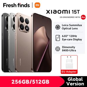세계 최초 공개 샤오미 15T 5G 스마트폰 12GB 램 라이카 카메라 6.83인치 AMOLED 디스플레이 120Hz MTK 디멘시티 8400-울트라 CPU 5500mAh
