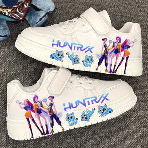 2026 아동용 KPOP 캐주얼 신발 키즈 뉴 패션 디자인 화이트 스포츠화 여학생 미끄럼 방지 야외 통기성 스니커즈