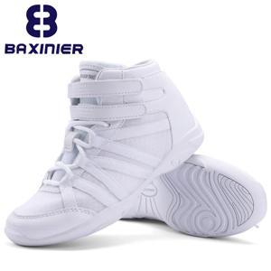 BAXINIER Girls White High Top 치어 리더 신발 경량 청소년 응원 경쟁 운동화 훈련 댄스 테니스 신발