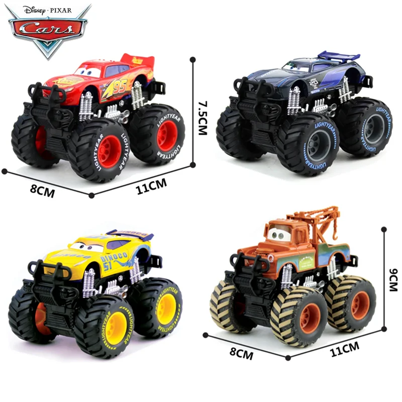 디즈니 픽사 자동차 번개 맥퀸 메이터 4WD-4 휠 드라이브 레이싱 카 장난감 관성 오프로드 차량 자동차 어린이 크리스마스 선물