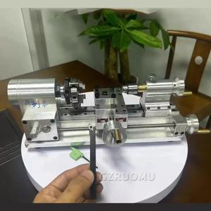 DIY 미니 선반 다기능 가정용 목공 수제 소형 선반 휴대용 데스크탑 마이크로 선반 110V-220V 100-2500r/min