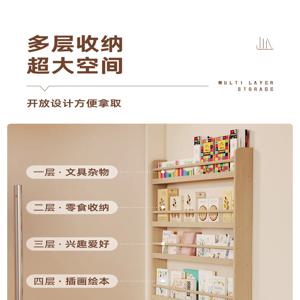 코너 수납선반, 초박형 원목 바닥형 책장, 도어백 수납선반, 좁은 수납장, 벽걸이형 어린이용