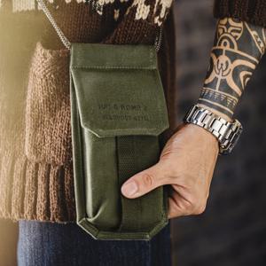 Maden 남성용 빈티지 M16 밀리터리 그린 미니 백 여성용 숄더백 크로스바디 백 캐주얼 폰 백 탈부착 가능한 동전 지갑