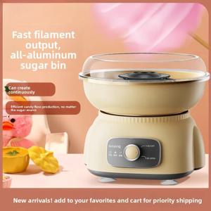 솜사탕 기계 어린이용 완전 자동 솜사탕 제조기 수제 미니 화려한 색깔의 설탕 크리스마스 선물