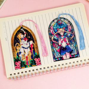 로맨틱하고 화려한 벚꽃 여성용 아크릴 태슬 북마크, 책 애호가 선물, 어머니날 선물, 선생님 선물.