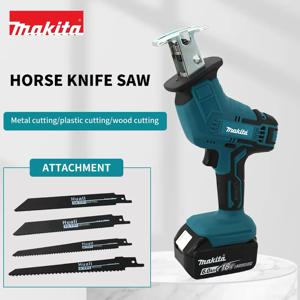 마키타 18V ML-505 무선 왕복톱 전기 체인톱 휴대용 전동 공구 (목재, 금속, 파이프 절단용)