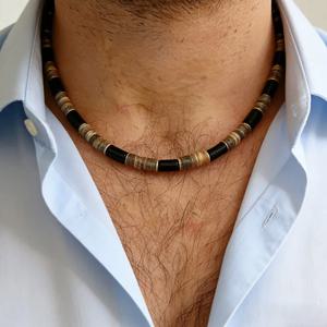 보헤미안 우드 비즈 목걸이 남성 의류 액세서리 코코넛 껍질 13가지 스타일 짧은 목걸이 캐주얼 휴가용 남성 주얼리
