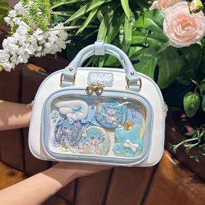 캐주얼 카와이 만화 큰 눈 PU 가죽 스타 백팩, 한국 일본 스트리트 스타일, 귀여운 패션 학생 방수 책가방