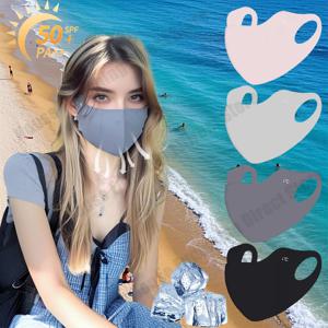 새로운 여름 아이스 쿨 선 스크린 히알루 론산 마스크 여성 3D 디자인 통기성 부드러운 패브릭 UV 보호 마스크 모든 얼굴 모양