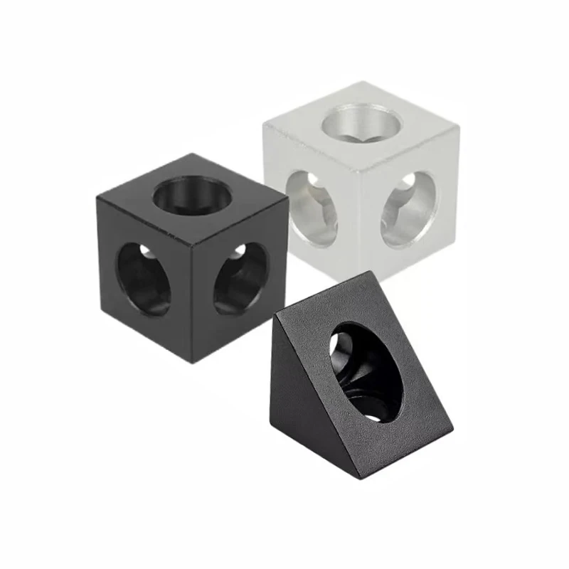 4pcs 90도 각도 코너 커넥터 V-슬롯/C-빔 알루미늄 압출 프로파일 3D 프린터 부품 용 2020 알루미늄 블록