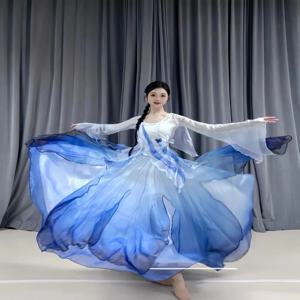 클래식 댄스 의상 공연복 3중 레이어드 헤비워크 나비꽃잎 스커트 천마루나리 요정 분위기 시험복 스커트